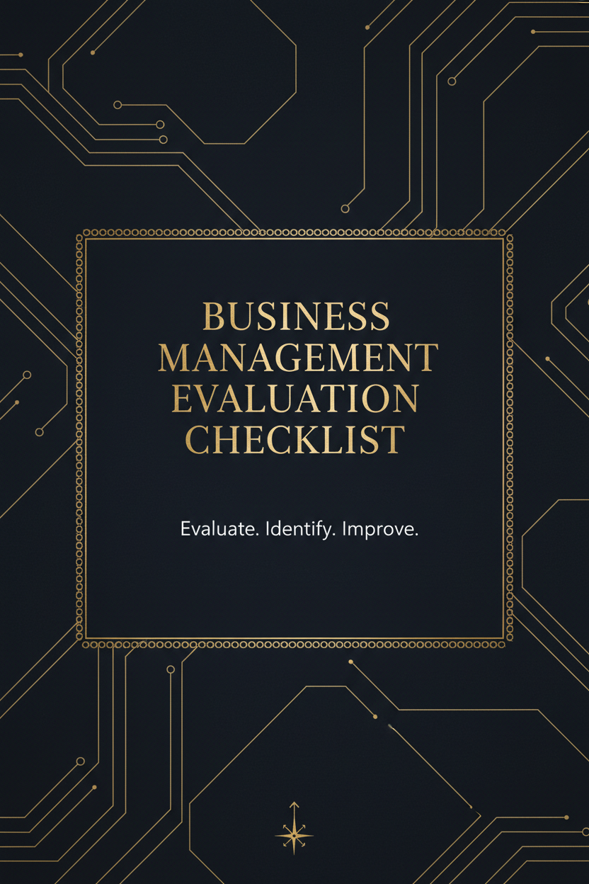 Business Management Evaluation Checklist Cover